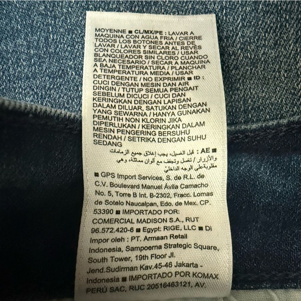 Old Navy Rockstar Super Skinny Ankle Jeans Dark Blue Grass Distressed Size 4 - Picture 7 of 7